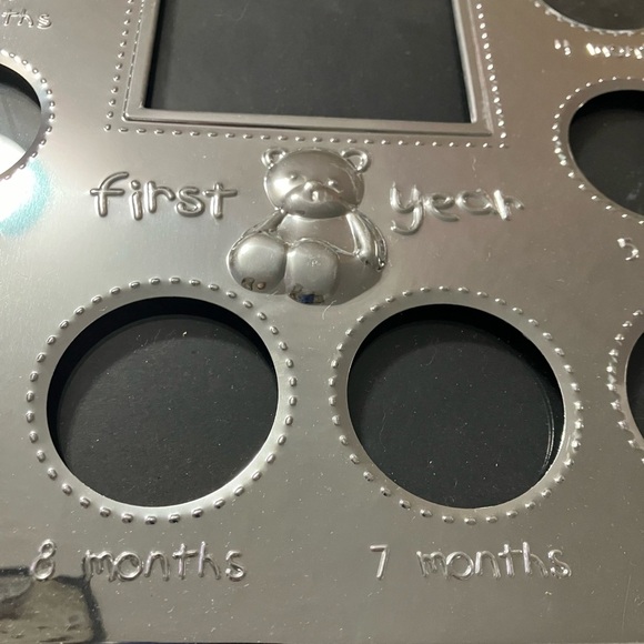 Silver Baby's First Year Photo Frame - Picture 2 of 4